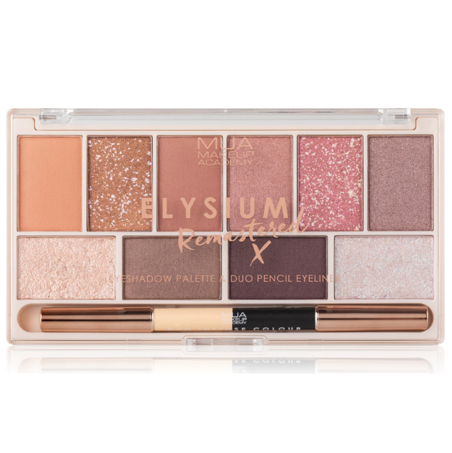英国MUA Makeup 棕色裸色珊瑚色哑光细闪10色眼影
