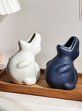 日本AWASAKA江户恐龙系列创意摆件陶瓷ins风笔筒花瓶家居装饰品