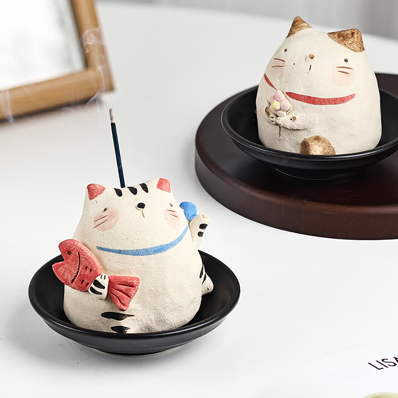 美浓烧香插手作香盘桌面香立摆件