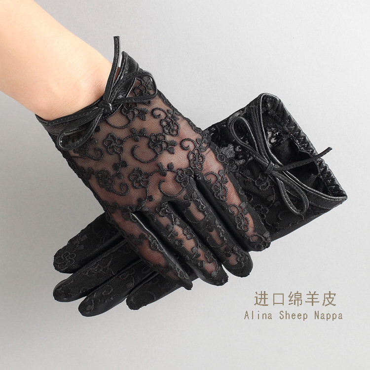进口绵羊皮蕾丝女士真皮手套开车结婚礼触屏手套春夏季防晒女手套,服饰配件/皮带/帽子/围巾,手套,淘宝优惠券,粉丝福利购,淘宝优惠卷