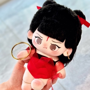 上美影二次元哪吒棉花娃娃20cm国潮毛绒玩具可爱搞怪玩偶公仔换装