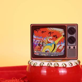 大闹天宫老电视流沙冰箱贴创意复古怀旧儿时经典晋祠冰箱贴国潮风