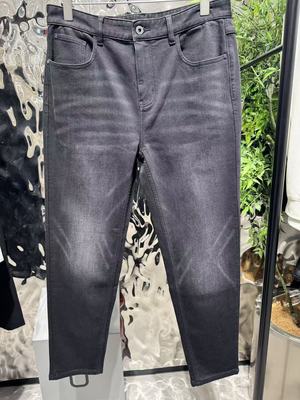 B1HAF4409 太平鸟男装2025年冬季新款中黑时尚休闲百搭锥形牛仔裤