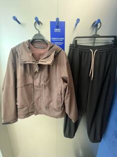 B2BCF3216 太平鸟男装2025秋季新款时尚百搭宽松连帽休闲夹克外套