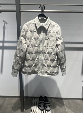 B1ACF4295 太平鸟男装2025冬季新款翻领轻薄衬衫式鹅绒羽绒服外套