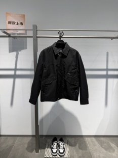 B2BCG1110 太平鸟男装2026春季新款黑色落肩翻领休闲宽松夹克外套