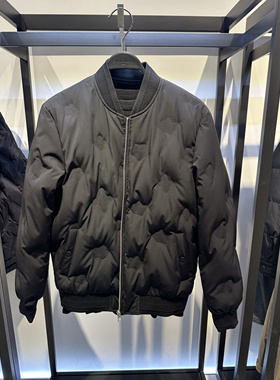 B1ACE4226 太平鸟男装2024冬季新款黑色休闲宽松棒球羽绒服外套潮