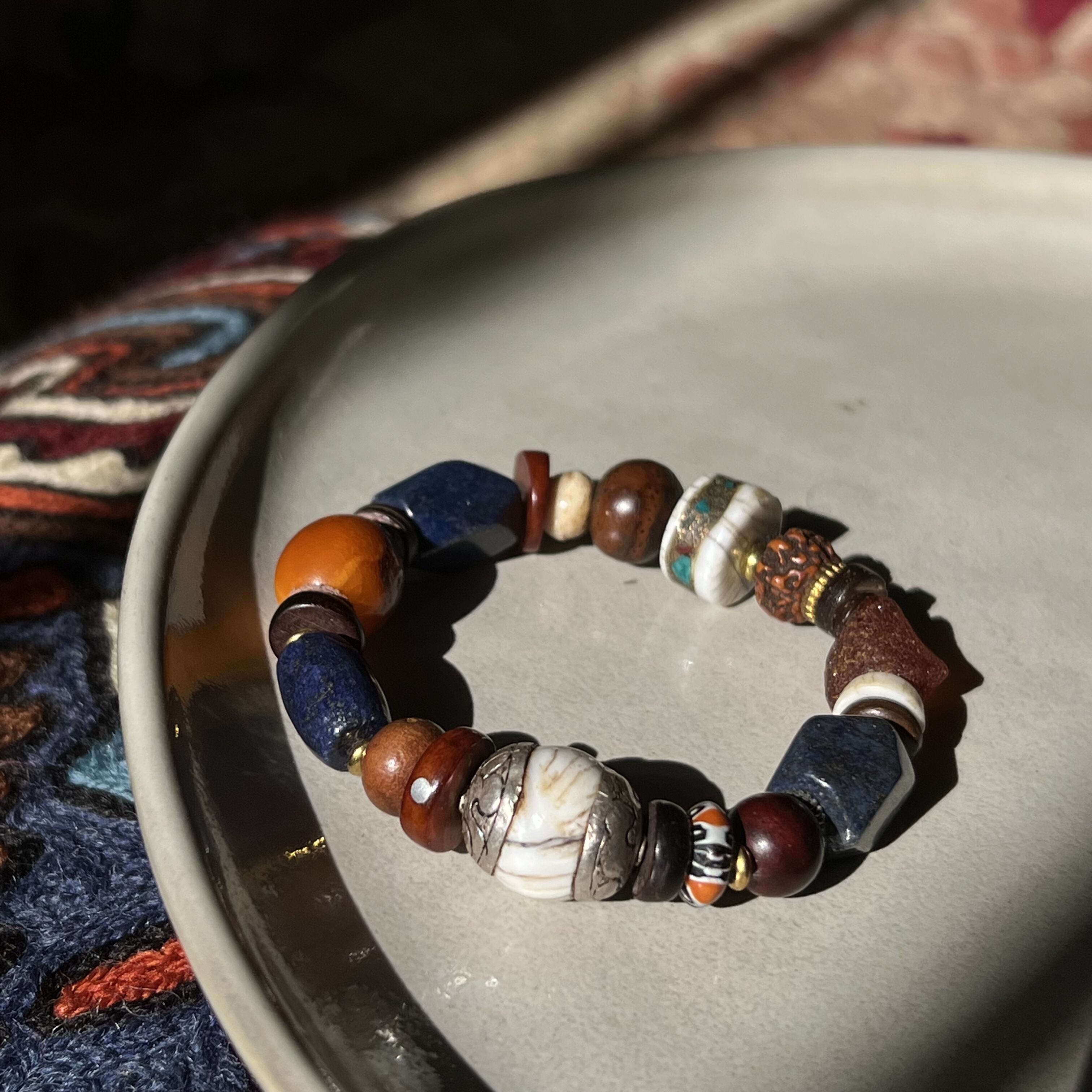 宿命凡花原创设计天然多宝天珠手串原创设计小众高级感手链藏饰