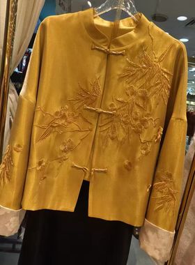 欧洲站新款春装国风女装长袖盘扣重工刺绣仁丝上衣外套南油72060