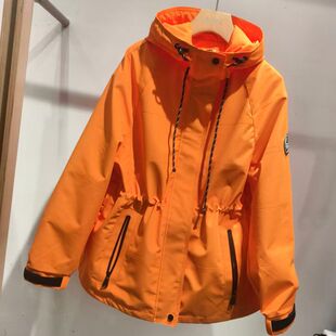 中长宽夹克外套风衣时尚 春季 长袖 欧洲站防风连帽女装 百搭8808 新款