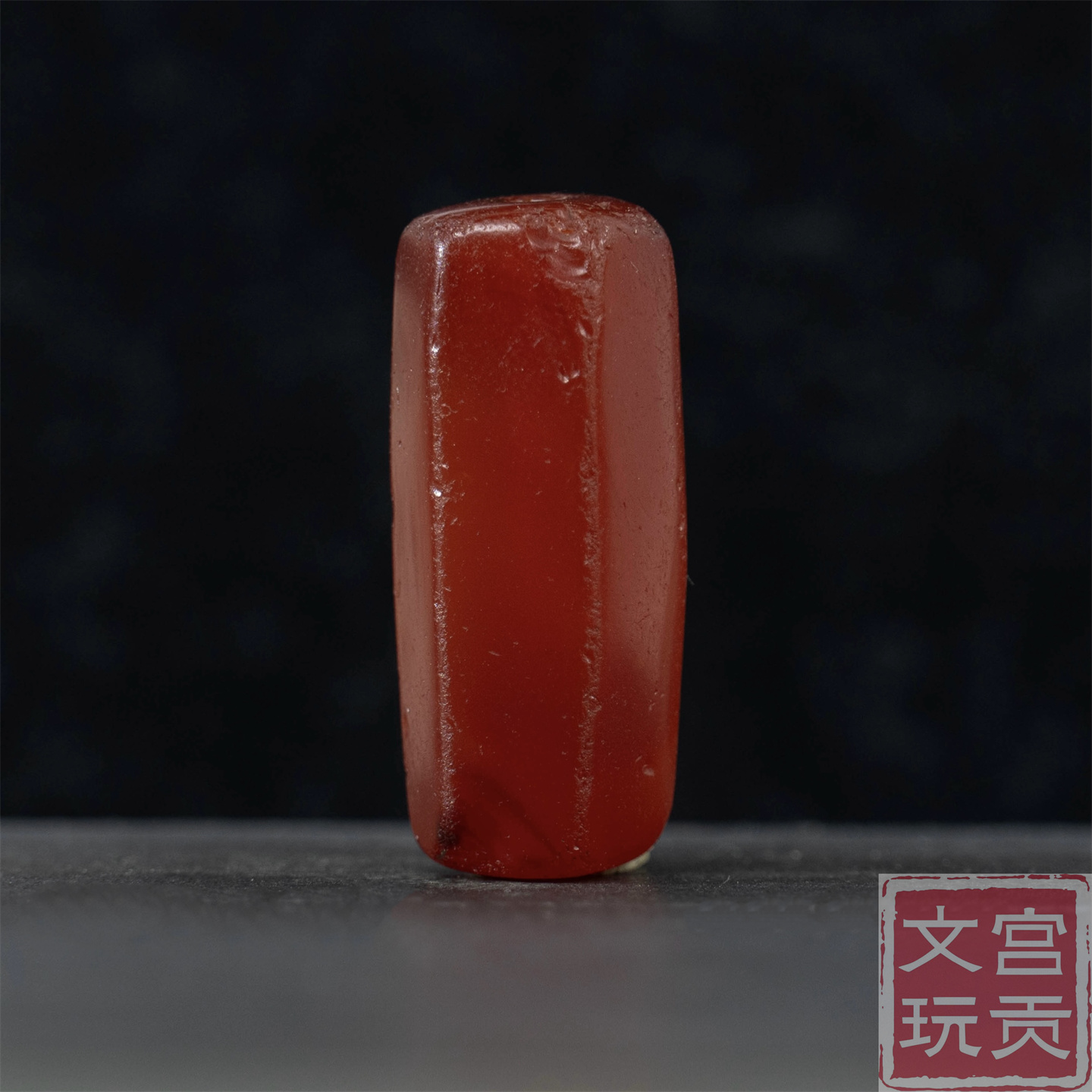 宫贡藏传文玩清代多棱老玛瑙六棱珠百搭吊坠配饰配件小元素