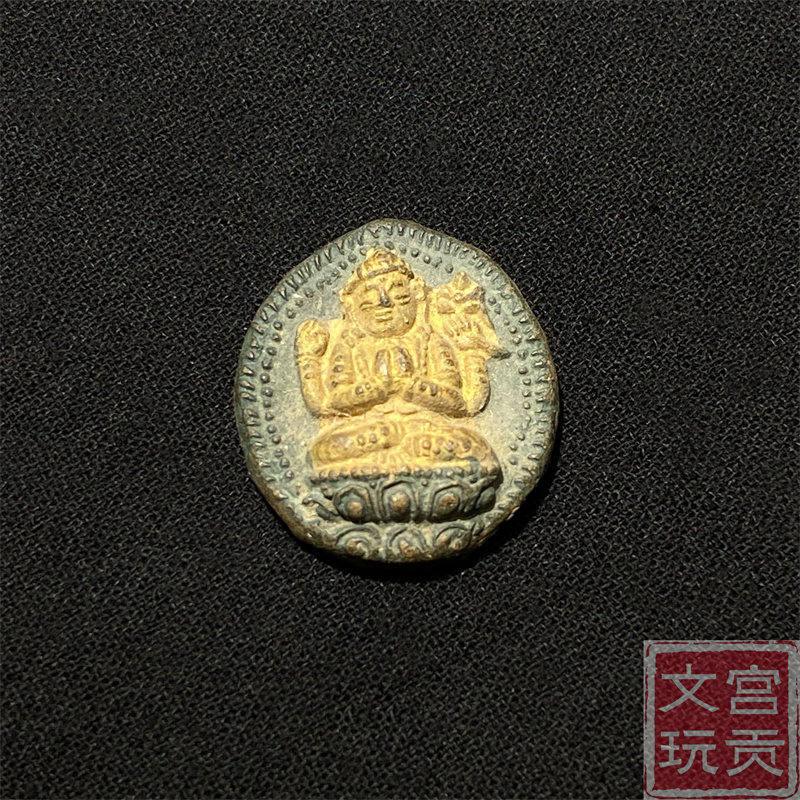 清代原彩四壁观音擦擦尺寸小好包噶乌