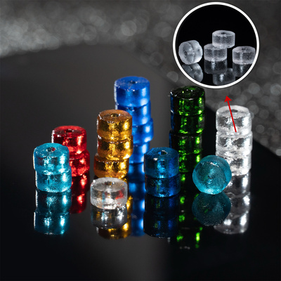 宫贡藏传文玩直切散珠老琉璃磨砂