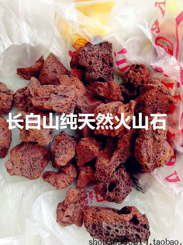 长白山纯天然红火山石岩水族过滤铺底罗汉增色李兰花多肉盆栽绿化