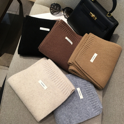 100%WOOL澳洲羊毛围巾纯色披肩