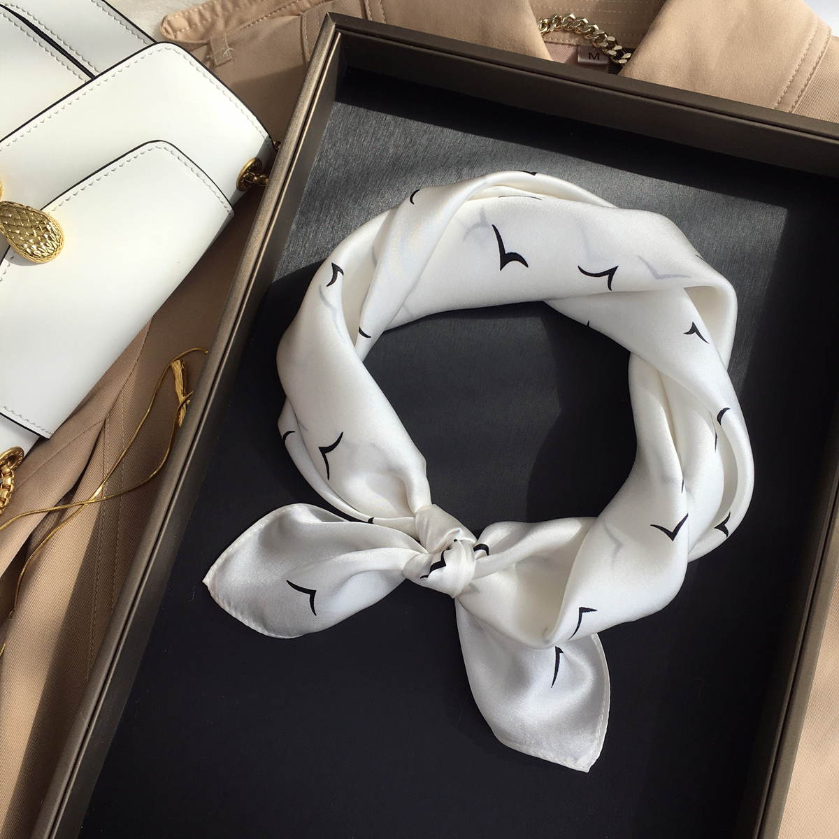 小溜家真丝桑蚕丝围巾