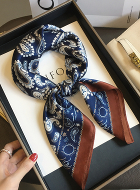 经典腰果花100%桑蚕丝真丝丝巾领巾围巾秋季70方巾杭州丝绸披肩