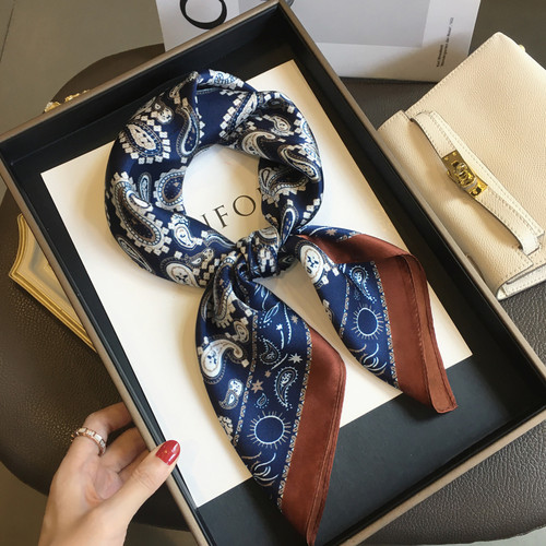 经典腰果花100%桑蚕丝真丝丝巾领巾围巾秋季70方巾杭州丝绸披肩