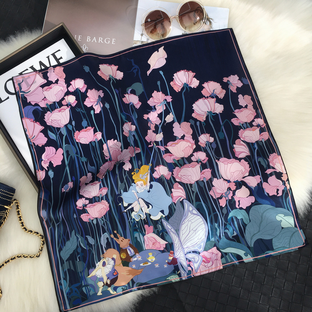 杭州丝绸女百搭公主下午茶真丝围巾100%桑蚕丝丝巾领巾53cm小方巾