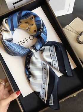 2025春季新款设计款箱包100%桑蚕丝围巾真丝丝巾领巾百搭70cm方巾