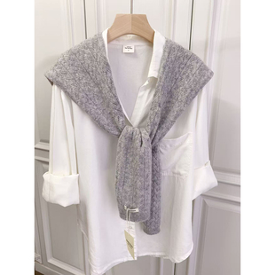 高品质精选澳洲羊毛WOOL100%羊毛围巾纯色百搭三角巾保暖护颈披肩