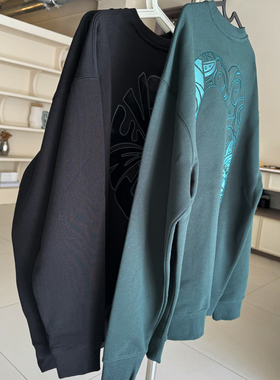 25新重工款 出口韩国圆领宽松卫衣 男女同款