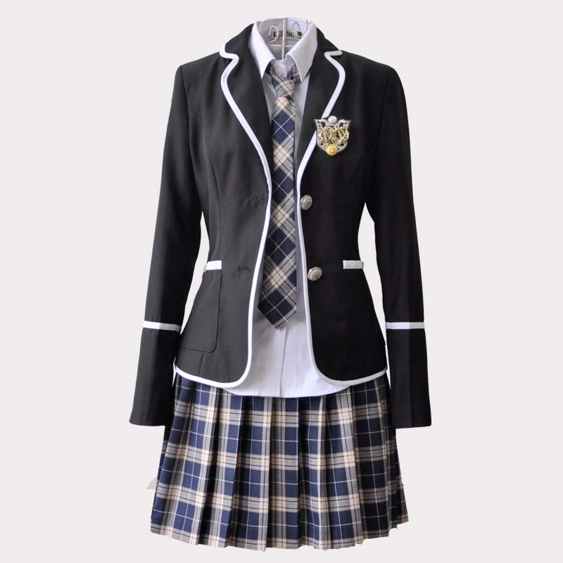春季英伦学院风校服套装jk制服长袖小西装男女初高中生班服格子裙