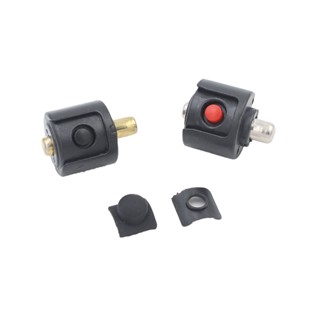 手电筒中部开关配件 22  24mm直径 两端弹簧凸起款 曲面 带橡胶帽