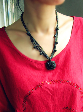 哥特暗黑风锁链合金女水钻
