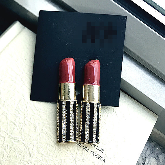 滴油欧美耳钉HM镀金复古水钻女特