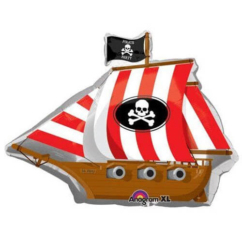 新美国Anagram大号经典海盗船 Pirate Party造型铝箔飘空氦气球