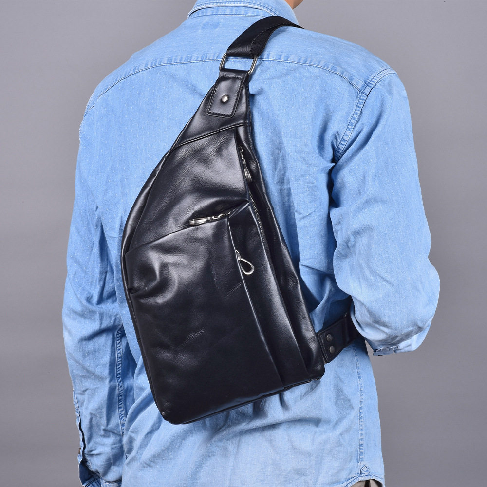 跨境真皮男式腰包头层牛皮男包单肩包胸前多功能日常户外男士胸包,箱包皮具/热销女包/男包,胸包,淘宝优惠券,粉丝福利购,淘宝优惠卷