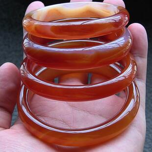 微瑕疵品专区/天然巴西红玛瑙手镯/秀细加厚款/送礼佳品/厂家直销