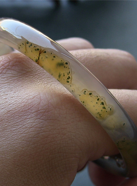 天然巴西无优化水润通透玛瑙手镯