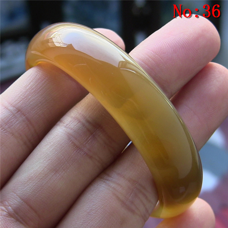 天然巴西玛瑙手镯/加厚不加宽/原色无优化/蜜糖色玉髓/精美纹理