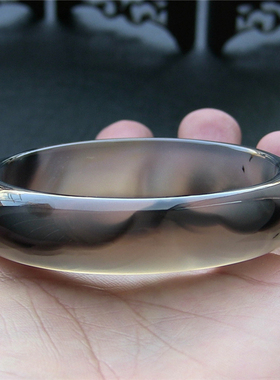 天然巴西纹理原色无优化玛瑙手镯