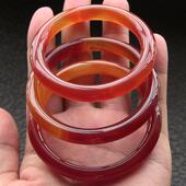 复古圆条 悄色玉髓 天天特价 天然巴西红玛瑙手镯