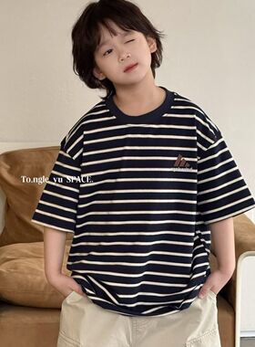 童乐鱼2026夏季新款男女童洋气休闲儿童短袖T恤上衣打底衫潮96110