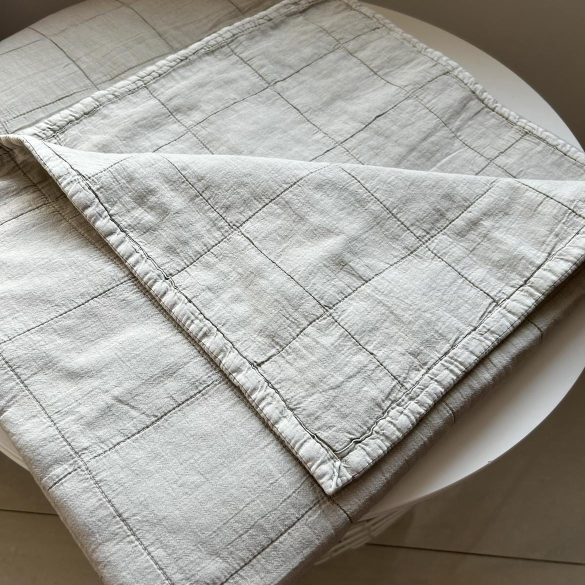 大pai尾单！新款水洗棉色织床盖