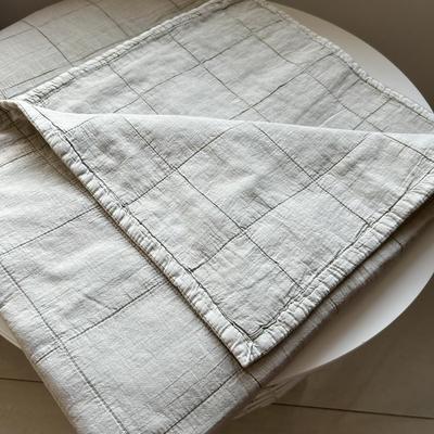 大pai尾单！新款水洗棉色织床盖