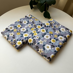 40s纯棉斜纹枕套紫色小碎花系列一对装 春夏新款 闭入