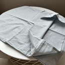 两只装 简约灰蓝色条纹信封式 纯棉平纹枕套一对