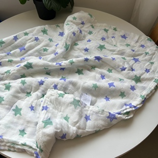 出kou瑕疵款 薄浴巾多用途 儿童婴儿包巾muslin竹棉盖被包被夏季