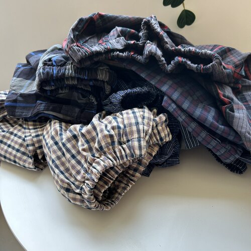 纯棉老粗布男士短裤大裤衩