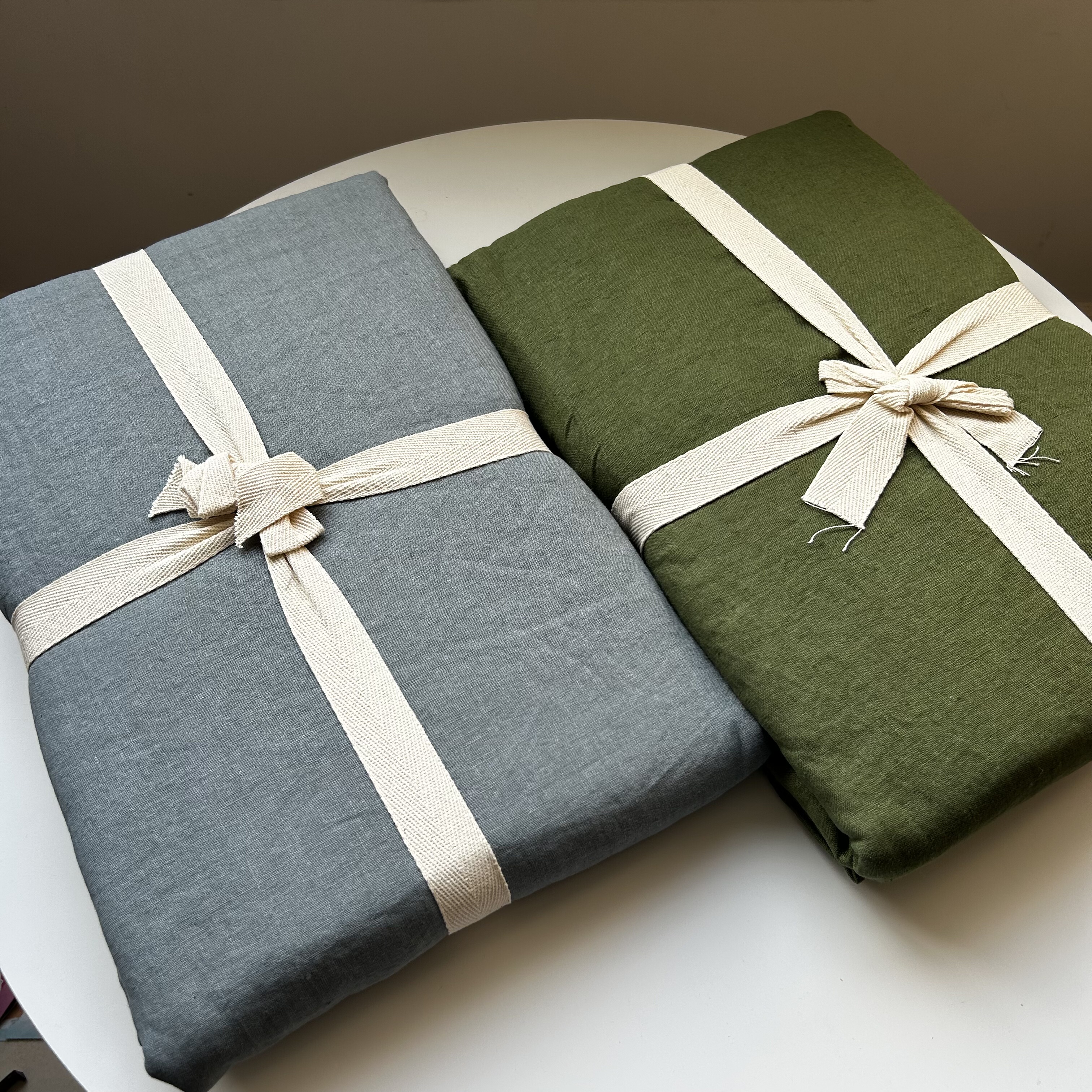 2026新款亚麻三件套 北欧风纯色床单加两只枕套不含被套 有微瑕