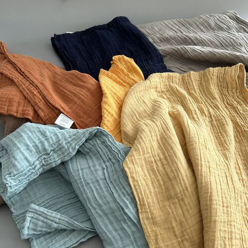 老外订单纯色微瑕纯棉纱布包被