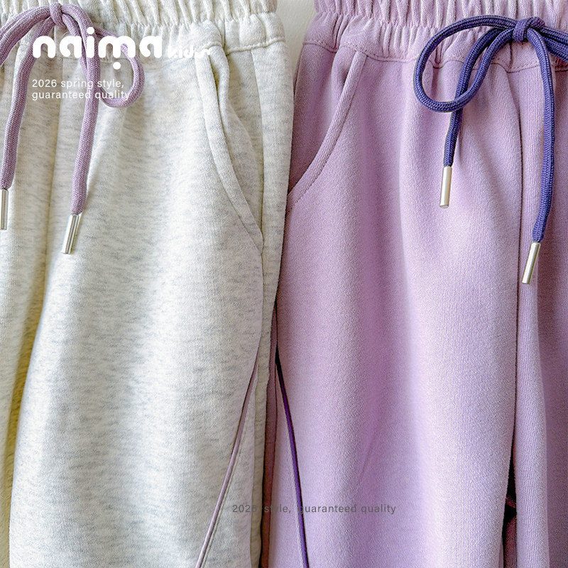 女童卫裤春装2026新款韩版洋气中大儿童装女孩时髦休闲运动裤子潮