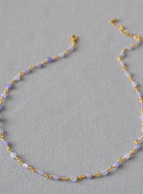 韩版时尚简约甜美项链水晶女