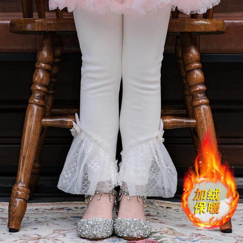 女童加绒打底裤秋冬新款儿童洋气公主珍珠裤子宝宝外穿网纱长裤,童装/婴儿装/亲子装,裤子,淘宝优惠券,粉丝福利购,淘宝优惠卷