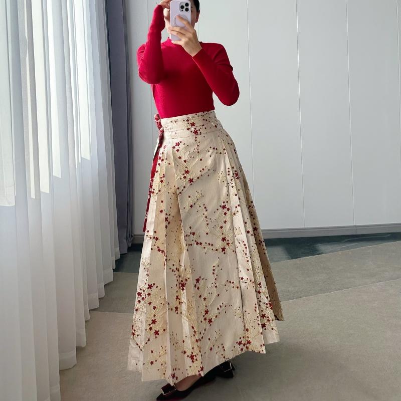 新中式国风金色马面裙